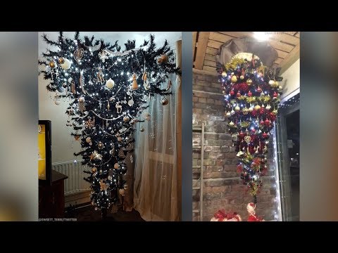 Upside-down Christmas trees are all the rage for 2017