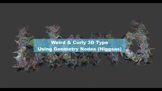 LIVENODING Horror Curly 3D Type Using Geometry Nodes