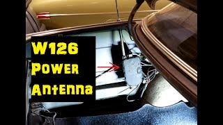 Mercedes 300SD W126  Power Antenna Replacement  It's Complicated !