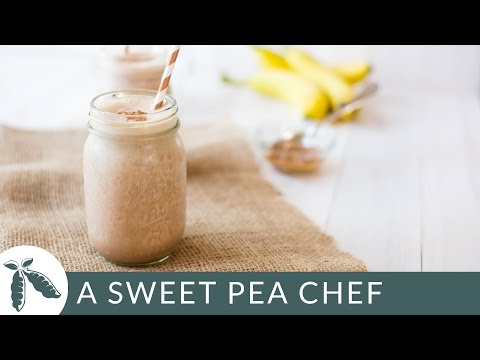 Chocolate, Banana & Peanut Butter Protein Shake | A Sweet Pea Chef