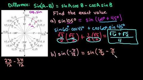 Using Sine Sum and Difference Identities to Find Exact Values