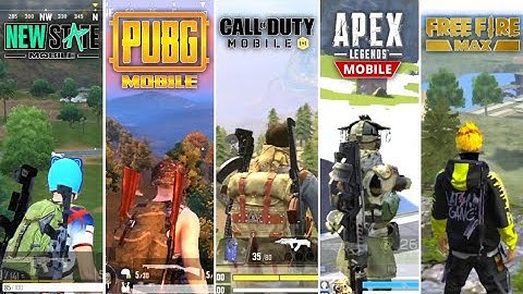 New State Mobile vs PUBG Mobile vs COD Mobile vs Apex Legends Mobile vs Free Fire Max