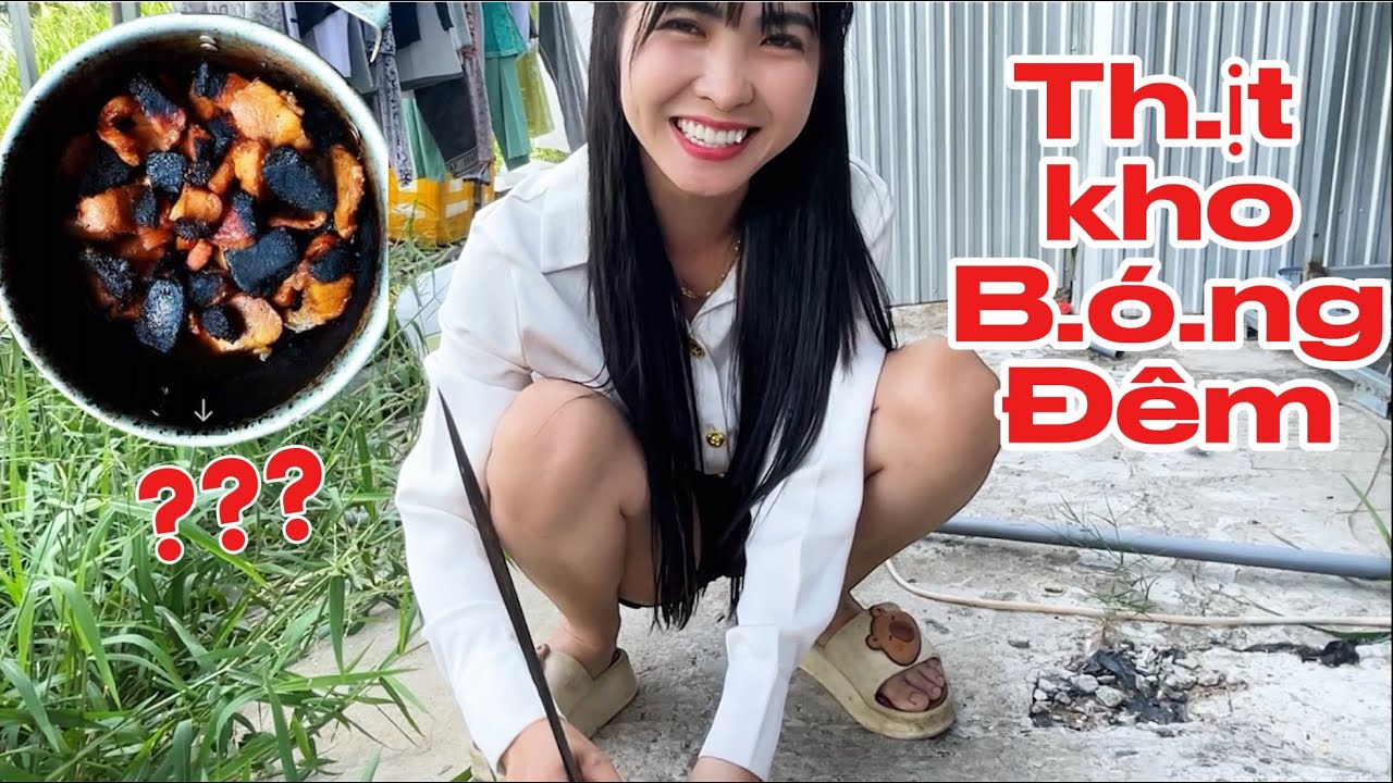 Món thịt kho “ bóng đêm” của em chủ quán Tâm Như xinh đẹp lần đầu làm vlogs nấu ăn cười nội thương.