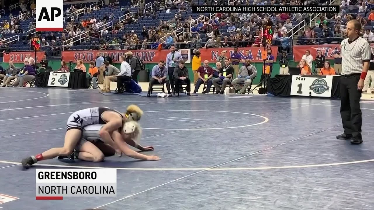 Female wrestler wins North Carolina high school championship YouTube