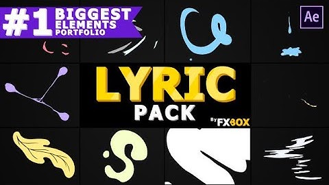 2D Lyric Elements After Effects Templates