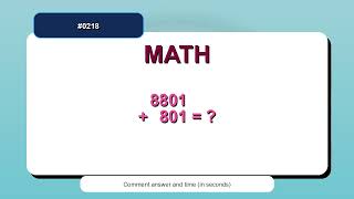 3 and 4 Digit Addition Challenge #0218