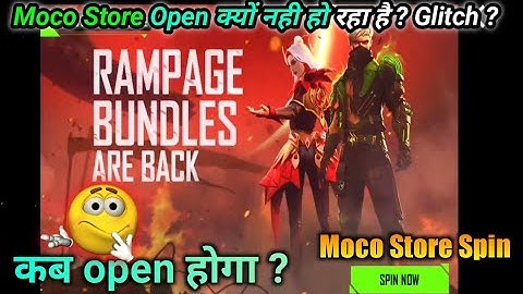 Rampage Bundles Are Back In Moco Store Not Opening Free Fire | Free Fire New Moco Store Spin Trick