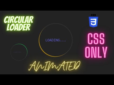 Awesome Glowing Animated Circular Loader using HTML and CSS