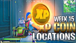 Fortnite Week 15 ALL 10 XP COIN LOCATIONS (Season 5 Week 15 XP Coins)
