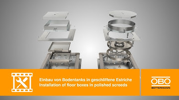 Mounting of Floor boxes in polished screeds – OBO Bettermann