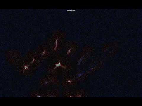 Kinect-controlled particle system (one person, attractive forces)