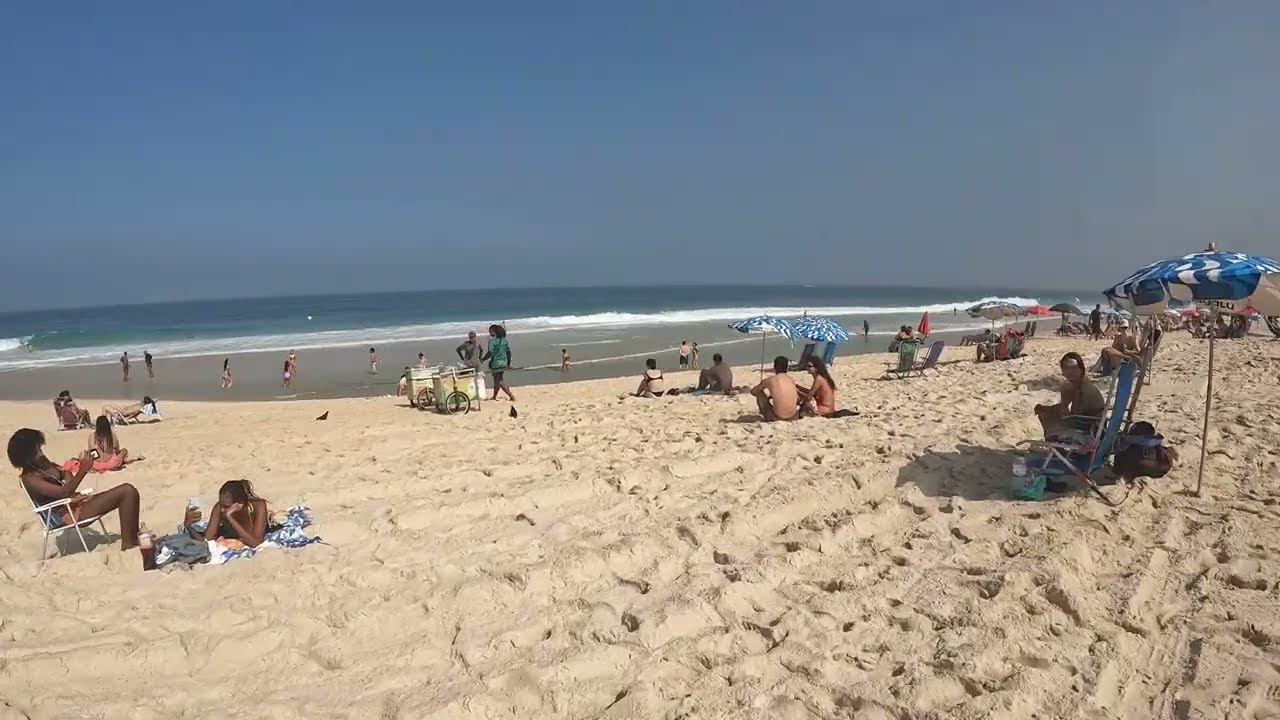 🌅 Beach Tour on the Coast of Rio de Janeiro | Leblon 2024 4K | Brazil's Most Stunning Beaches