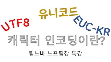 팀노바특강) 캐릭터인코딩의 이해 ( UTF8, 유니코드(unicode), Euc-kr, ansi )