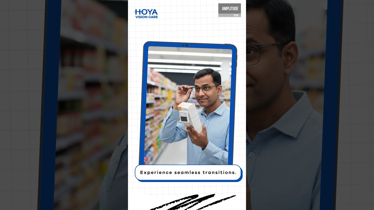 All-Day Comfort, Clear Vision Near to Far | HOYA Amplitude Plus