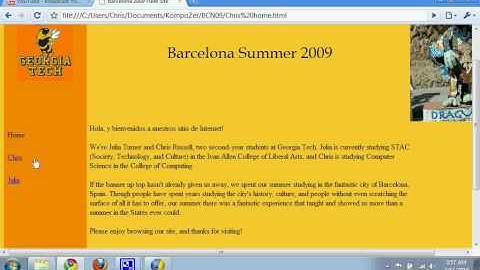 Making a Website Using Kompozer 9: A Working Example (final draft)