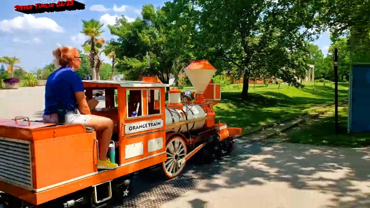4K/HDR Kansas City MO Zoo faux steam train ride locomotive attraction cool todo
