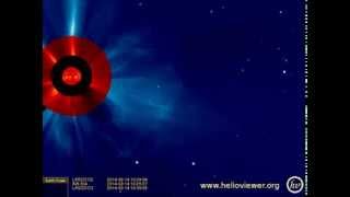 AIA 304, LASCO C2/C3 (2014-02-13 22:44:43 - 2014-02-14 22:09:19 UTC)