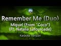 Miguel Natalia Lafourcade Remember Me Duo From Coco Melody Karaoke Version