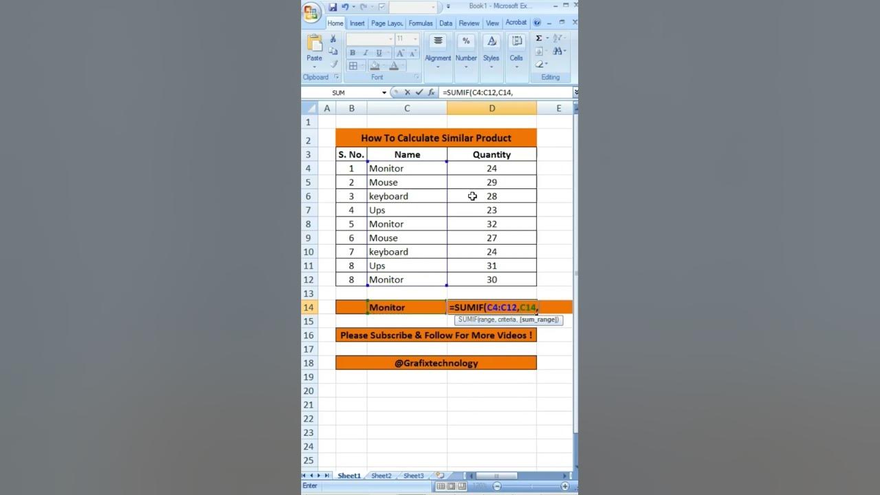 How To Calculate Similar Products Use Sumif Formula In Excel microsoft how-to-calculate-similar-products-use-sumif-formula-in-excel-microsoft