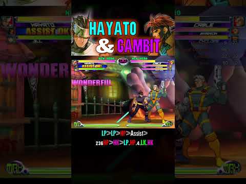 Marvel vs Capcom 2: Gambit & Hayato. Who should my 3rd be?🤔🤔🤔 #mvc2 #combo #gambit #marvelvscapcom