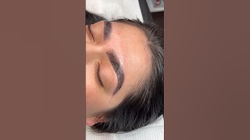 Brow lamination with wax & dye 🤍