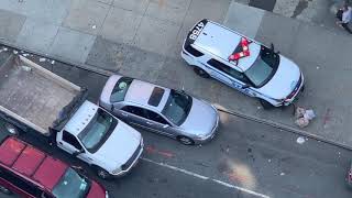 Cop hits fire hydrant while driving on sidewalk