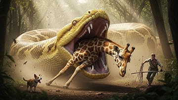 "Epic Wildlife Rescue: Brave Team Saves Giraffe from Giant Python’s Grasp 🐍🦒"