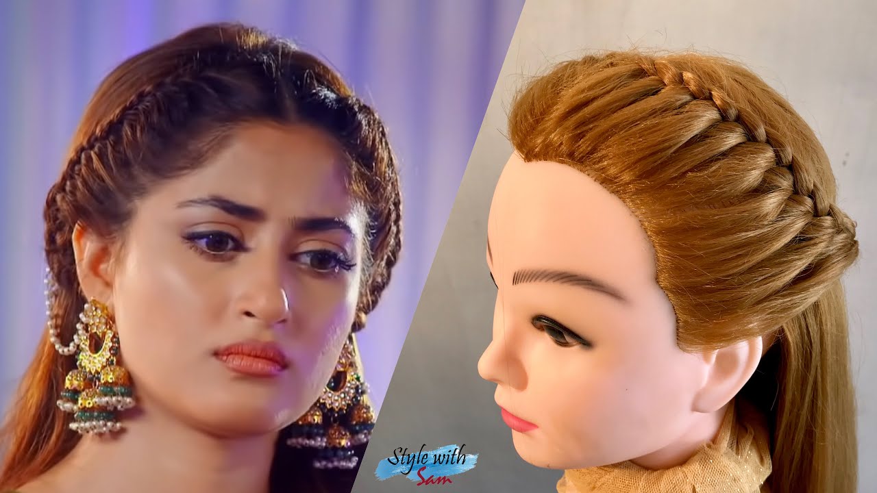 Sajal Aly hairstyle for wedding l curly hairstyles l braided hairstyles l  wedding hairstyles - YouTube