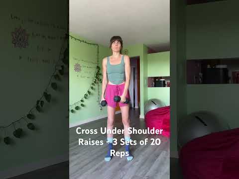 Cross Under Shoulder Raises - Alternating - 3 Sets of 20 Reps