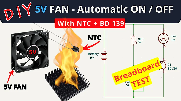 DIY | How To Make a Temperature Sensor To Automatic Turn The 5V Fan ON and OFF #circuit #BD139