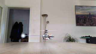 XK K110 Heli hovering on a table