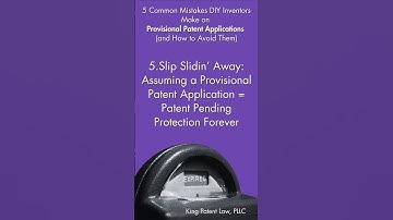 5 - Assuming a Provisional #Patent Application Means Patent Pending Protection Forever