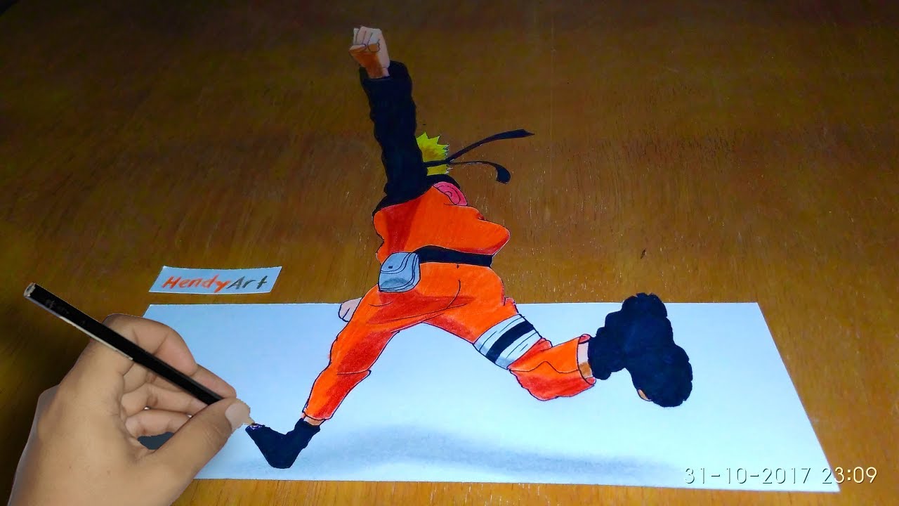  Cara menggambar naruto 3D anime manga YouTube