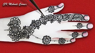 Very Beautiful Latest Floral Arabic Henna Mehndi Design For Back Hand Sk Mehndi Corner