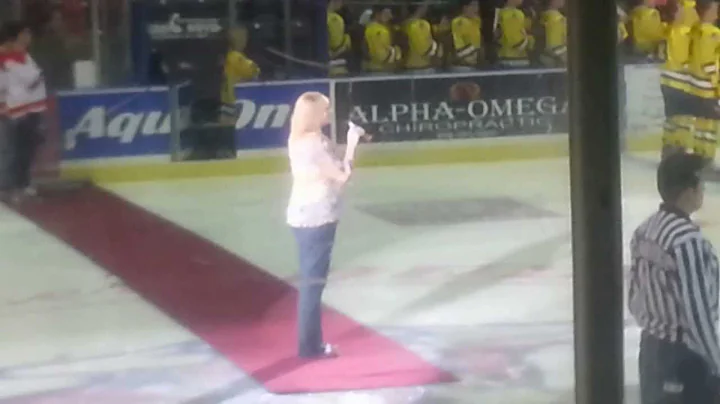 Jerriann Mucino Singing National Anthem at Bulls G...