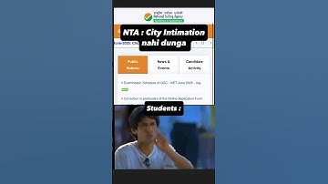😡No City Intimation No Admit Card #ugcnet2025 #nta #memes #funny #latestmeme Pradyumn Sir