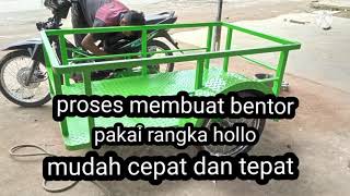 Proses membuat becak motor/bentor samping