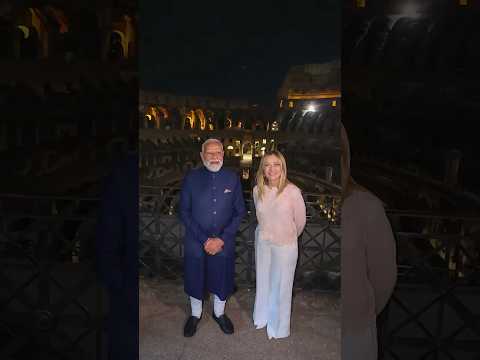 Video PM Modi, Italian PM Giorgia Meloni visit iconic Colosseum |