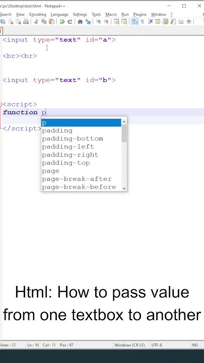 JavaScript On Keyup | Pass Value Of One Textbox To Another Textbox ...