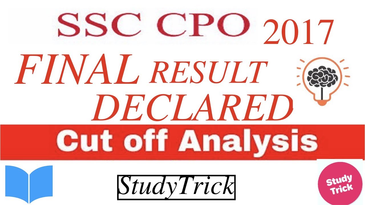 Final Result Of SSC CPO 2017 || Cut-Off Published || Hindi