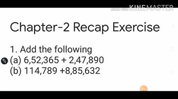 Class-5 Maths The Four Fundamental Operations Chapter-2 Part-1 Recap Exercise