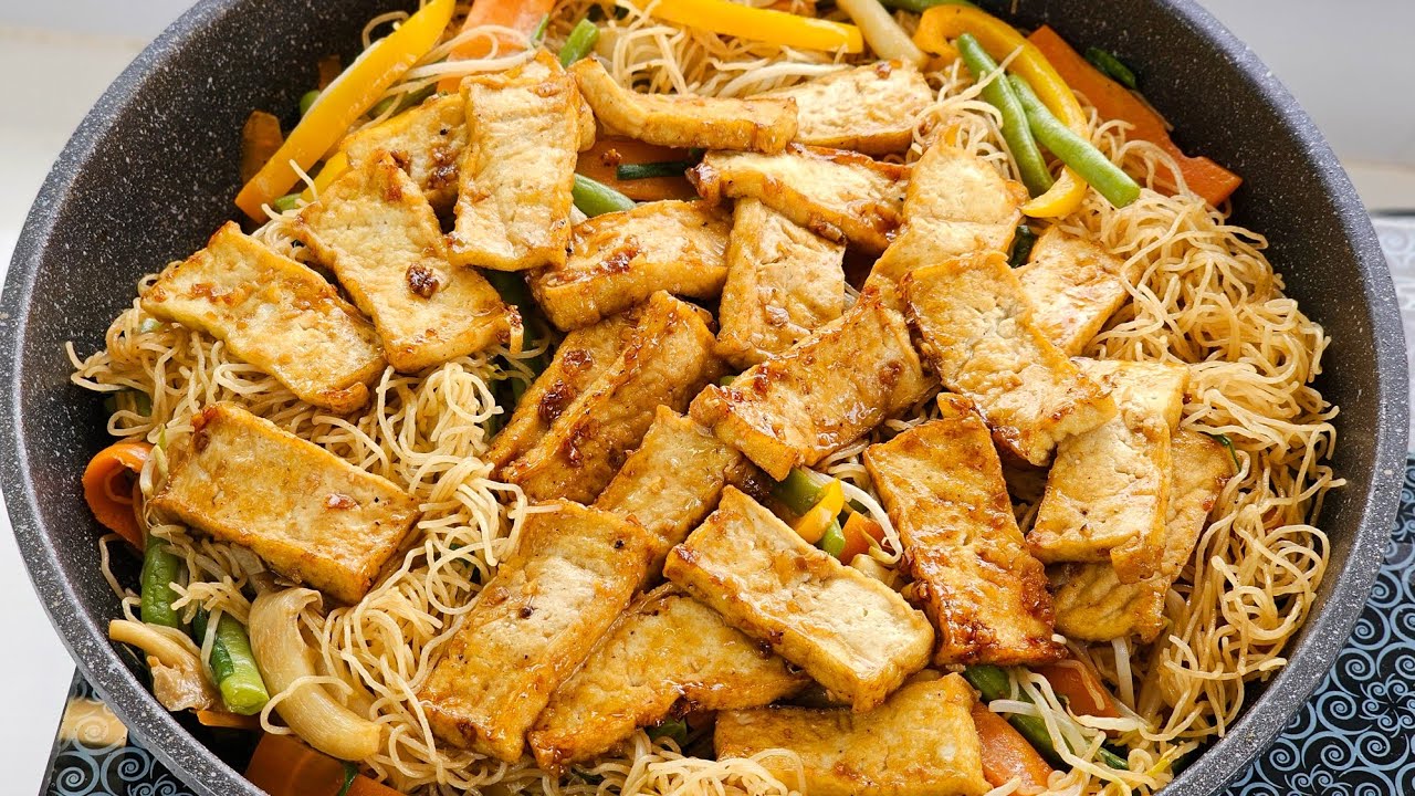 Làm Bún Gạo Xào Chay Ngon Đơn Giản Nhất 