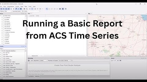 Getting Started: Running a Basic Report with GeoLytics