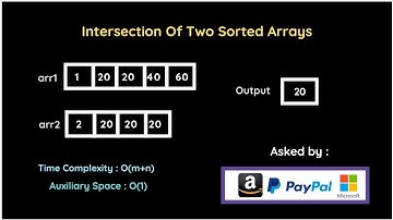 Intersection of Sorted Arrays | Popular FAANG  Question | Abhishek Parmar | The Coding Bytes