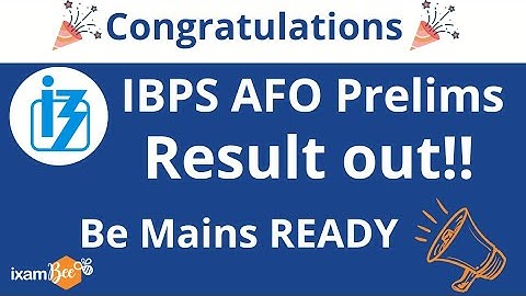 IBPS AFO Prelims | Result out!! | By Kailash Tiwari