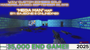 WAW Custom Zombies Solo▐ "Mega Man" Map Completed