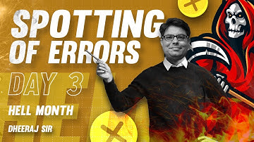 SPOTTING OF ERRORS DAY 3 | NDA 1 2023 ENGLISH CLASSES | HELL MONTH | TEAM ARPIT
