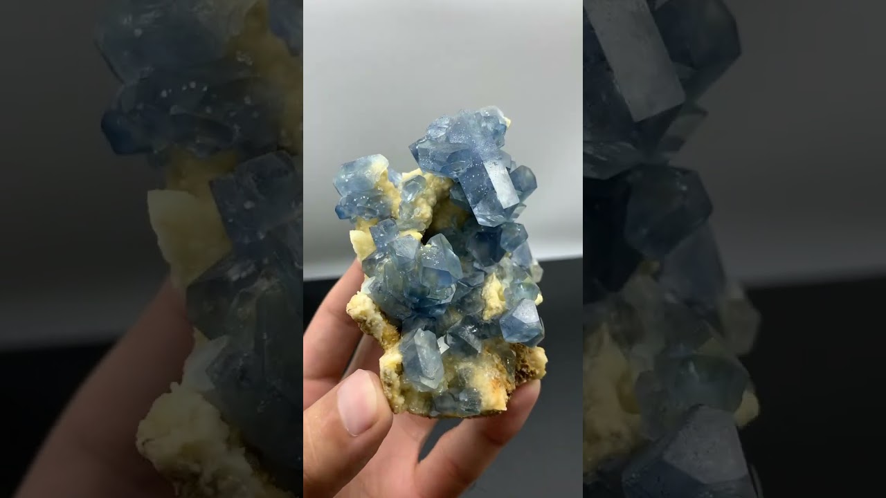 Celestite Crystals on Calcite Matrix  from Afghanistan 