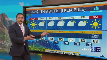 Light and variable winds to replace trades by Sunday night