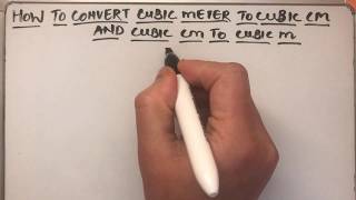 HOW TO CONVERT CUBIC METER TO CUBIC CENTIMETER AND CUBIC CENTIMETER TO CUBIC METER